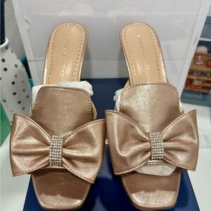 Adrienne Vittadini Gladys Bow-Embellished Mule Sandals